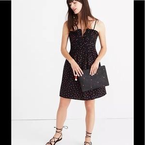 Madewell pintuck cami dress in fresh strawberries